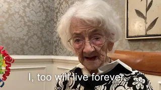 110 year-old Halie Forstner of Chattanooga on "living forever"