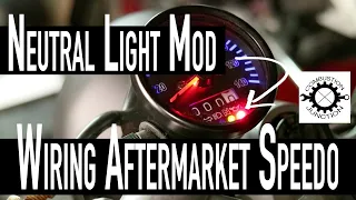CAFE RACER BUILD, Wiring an Aftermarket Speedo, Neutral and Oil Light Wiring Fix using Relays