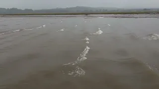 Tidal Bore on the River Nith at Glencaple, Dumfries, 12th March 2024