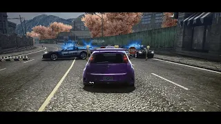 Need for Speed Most Wanted Remastered 2023 | Fiat Punto Heat Lvl 5 Police Chase