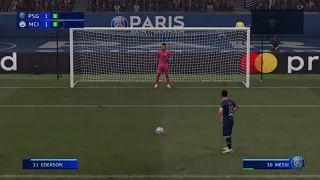 Manchester City vs PSG Penalties FIFA 21 Champions League Penalty Shootout