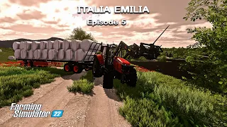 Continuing with contract/collecting & selling silage bales | Italia Emilia | FS22 | Timelapse #5