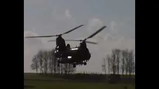 Chinook Pair lifting from Netheravon