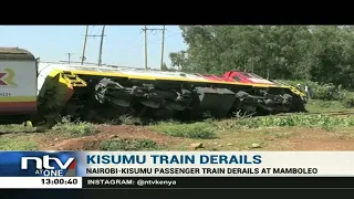 Kisumu train derails at cross-section of Kisumu - Kakamega highway