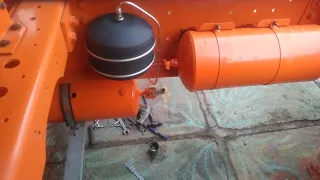 Перенос осушителя, установка ресивера КАМАЗ. internatinal 9800