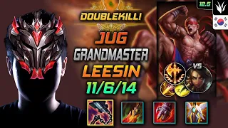 GrandMaster Lee Sin Jungle vs Nidalee - 천상계 정글 리 신 선혈 정복자 - LOL KR 12.5