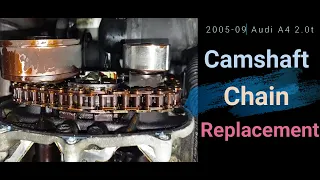 2005-09 Audi A4 Rear Camshaft chain 2.0 TFSI  w/ torque specs / Chain noise?