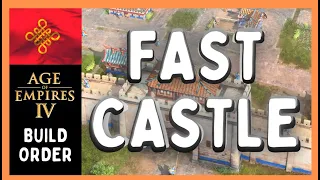 Chinese FAST CASTLE Build Order | 3 Stable Lancer Production | Age of Empires 4