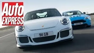 Porsche 911 GT3 vs Aston Martin V12 Vantage S on track