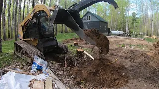 HOW TO PULL OUT STUMPS with a stump bucket