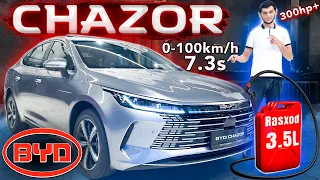 3.5L Rasxod qiladigan BYD CHAZOR , xaqiqiy 1.5L Gibrit motor. 28 000$ ga arziydigan mashina ? #byd