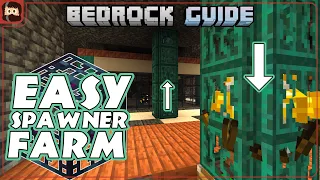 EASY Mob Spawner Farm | Bedrock Guide S2 EP21 | Tutorial Survival Lets Play | Minecraft