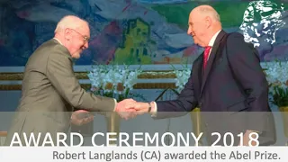 Abel Award Ceremony 2018 - Robert Langlands