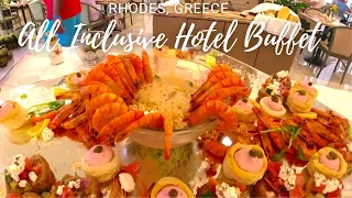 Our Hotel Buffet Meals in Rhodes, Greece/4 Star Olympos Hotel