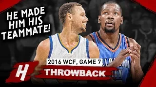 The Game Stephen Curry Made Kevin Durant his Teammate, Game 7 Duel Highlights 2016 WCF - UNREAL!