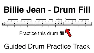 Michael Jackson - Billie Jean - Learn to play the Drum Fill | Drums Only Practice Track