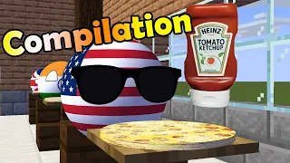 Countryballs School - Making Pizza Compilation [Minecraft Animation]