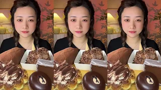 Asmr🍰Eating chocolate cream cake🍰 (Soft And Waxy Sound) 크림丨먹방丨Mukbang丨Satisfying丨Eatingshow