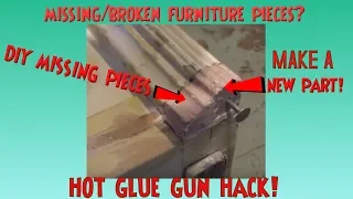 Missing Furniture Parts? Make a MOLD  *HOT GLUE GUN HACK! Casting Onlays, Roundette & Missing Parts