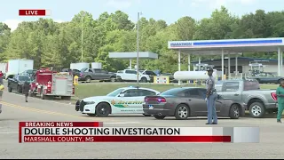 Two shot at Marshall County, MS gas station