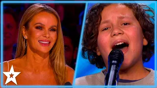 Nervous Young Singer Has a POWERFUL Voice on Britain's Got Talent!