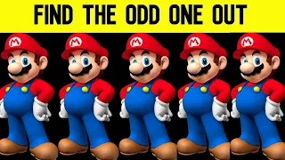 🤔 👀Super Mario Find the Odd One Out Puzzle 🧠  | Odd Emoji Out Game