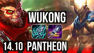 WUKONG vs PANTHEON (TOP) | Rank 3 Wukong, 10/1/5, Godlike | TR Challenger | 14.10