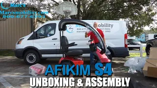 S4 - Large Mobility Scooter unboxing with Canopy and Golf Cart Tires