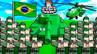 CRIEI A BASE BRASILEIRA MAIS FORTE DO ROBLOX PARA INVADIR A ÁREA MAIS SEGURA DO MUNDO