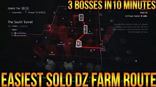 THE DIVISION - EASIEST SOLO DZ FARM ROUTE | 3 BOSSES IN 10 MINUTES | QUICK & EASY