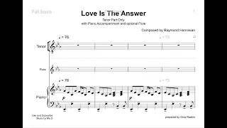 Love Is The Answer SATB (Guide for Tenors)