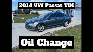 2014 Volkswagen Passat TDI 2.0 Oil Change