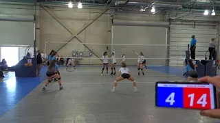 Vibe 14 Force vs Vision Volleyball Club 14 Blue [set 2 of 3]