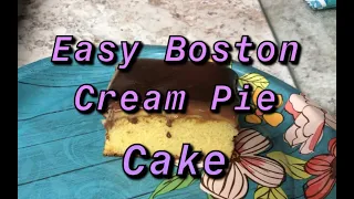 Easy Boston Cream Pie "Cake"