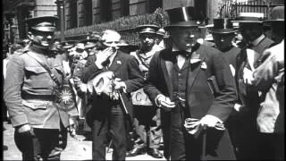 Scenes in London England, following the Armistice ending World War I HD Stock Footage