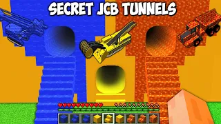 What's INSIDE the SECRET TUNNELS in Minecraft ? Which JCB CAR IS BETTER ? NEW SECRET SUPERCAR !