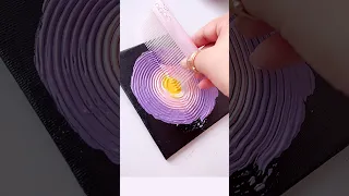 painting technique with comb #art #painting #shorts