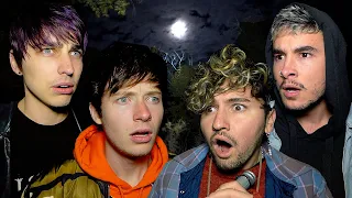 We Got CAUGHT Camping Overnight in Haunted Forest..