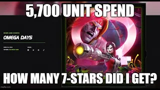 5,700 Unit Spend. How many 7-Stars did I get?