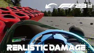 F1 23 but it has HYPER REALISTIC DAMAGE | VFX F1 23 Crashes