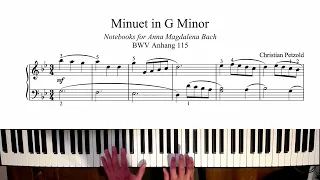 Bach/Petzold - Minuet in G Minor BWV Anh  115
