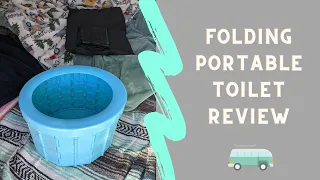 Folding Portable Camping Toilet Review | Solo Female Van Life | Minivan Camper Conversion