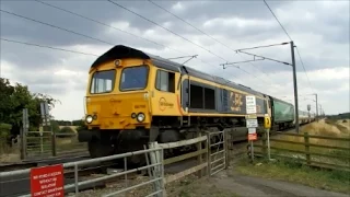 ECML trains at Hougham and Frinkley Lane 26th July 2014