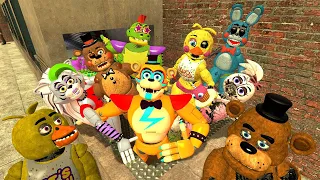 My DESTROY ALL NEW GLAMROCK ANIMATRONICS & MANHOLE In Garry's Mod! Five Nights at Freddy's