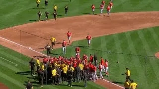 WSH@PIT: Harper hurt, Kang thrown at as benches clear