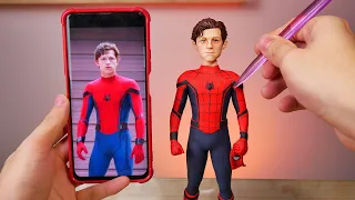 Spider-Man (Tom Holland) handmade from polymer clay(Clay producer Leo）