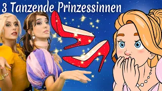 3 Tanzende Prinzessinnen + Rote Schuhe | Märchen für Kinder | Gute Nacht Geschichte