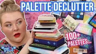 Eyeshadow Palettes Are SOO Hard To Declutter...  Decluttering My Palettes pt. 1 | Lauren Mae Beauty