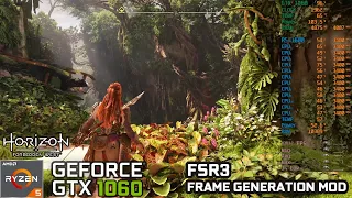 Horizon Forbidden West FSR3 Frame Generation Mod | GTX 1060 6GB | Ryzen 5 1600