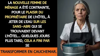 LA NOUVELLE FEMME DE MÉNAGE A ÉTÉ CONTRAINTE, PAR LE PROPRIÉTAIRE DE L'HÔTEL, À JETER DE L'EAU SUR..